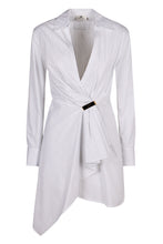 Load image into Gallery viewer, Cotton asymmetric shirtdress
