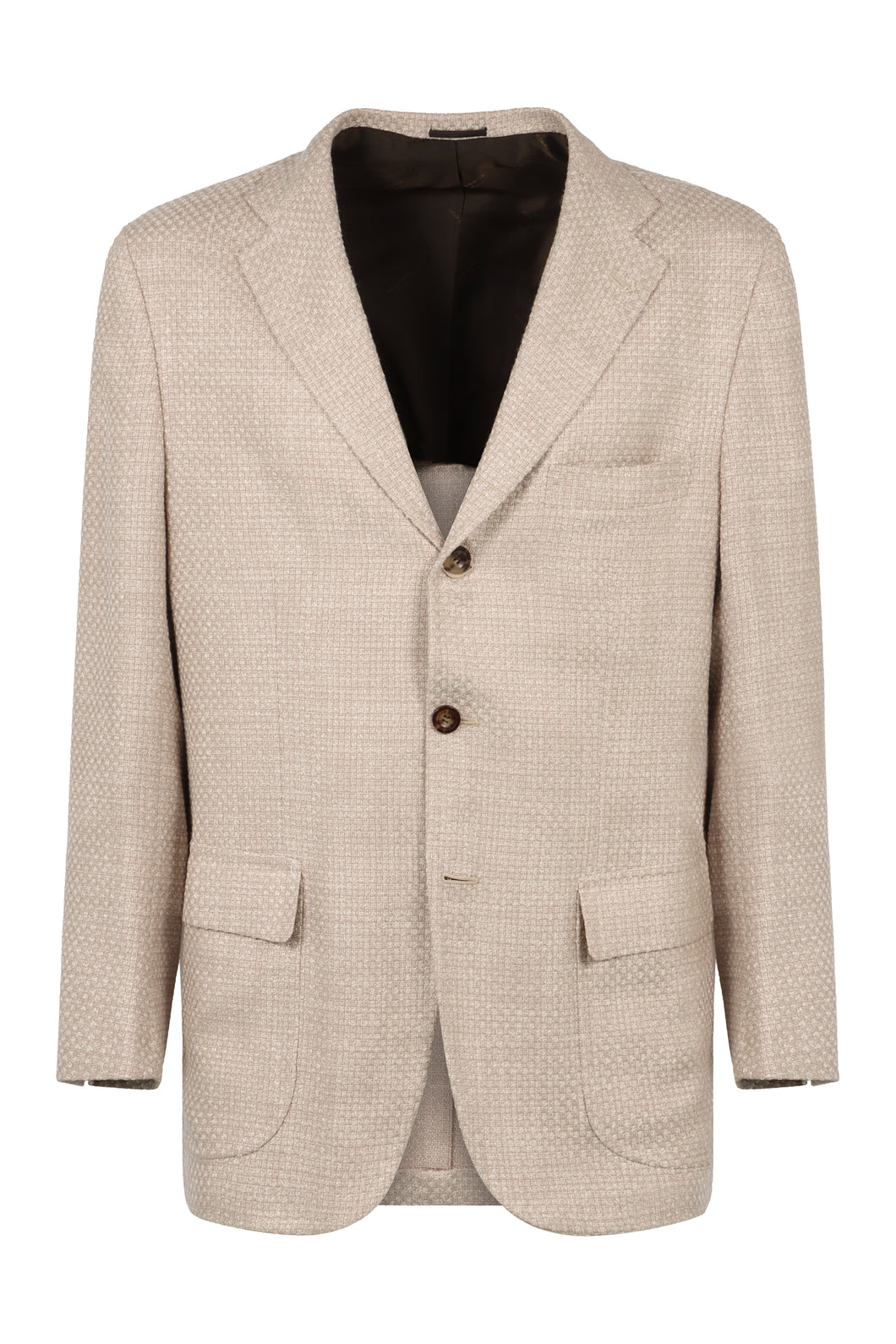 Wool blend single-breast jacket